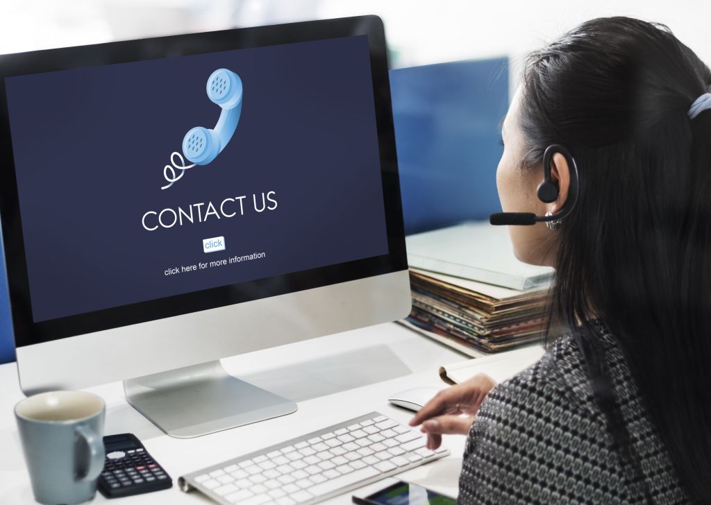 Contact Us Customer Care Assistance Help Service Concept darmowa diagnoza odzysku danych